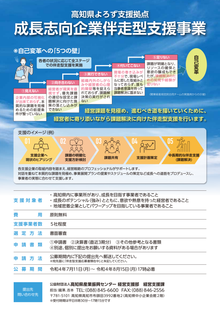 成長志向企業伴走型支援事業(表)